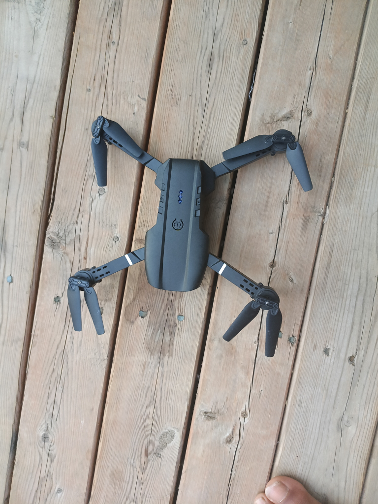 Black Foldable RC Drone with Remote and three batteries - photo 2