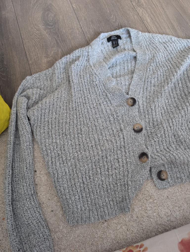 Urban Heritage Grey Cardigan - Size S - photo 3