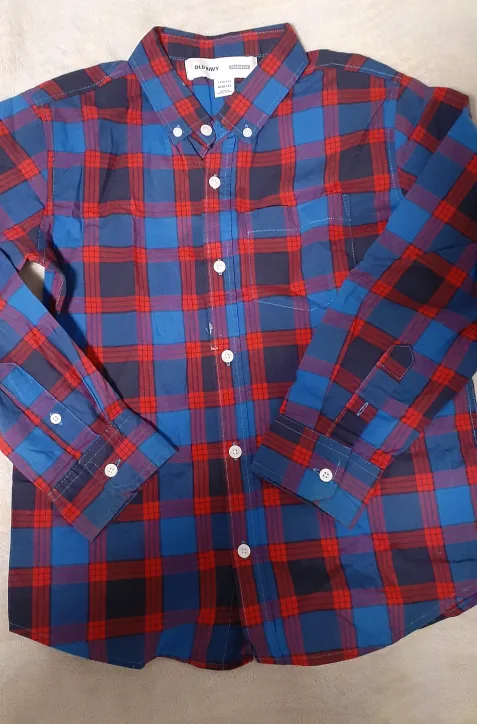 Old Navy Plaid Shirt - Size L (10-12) image indicator(2)