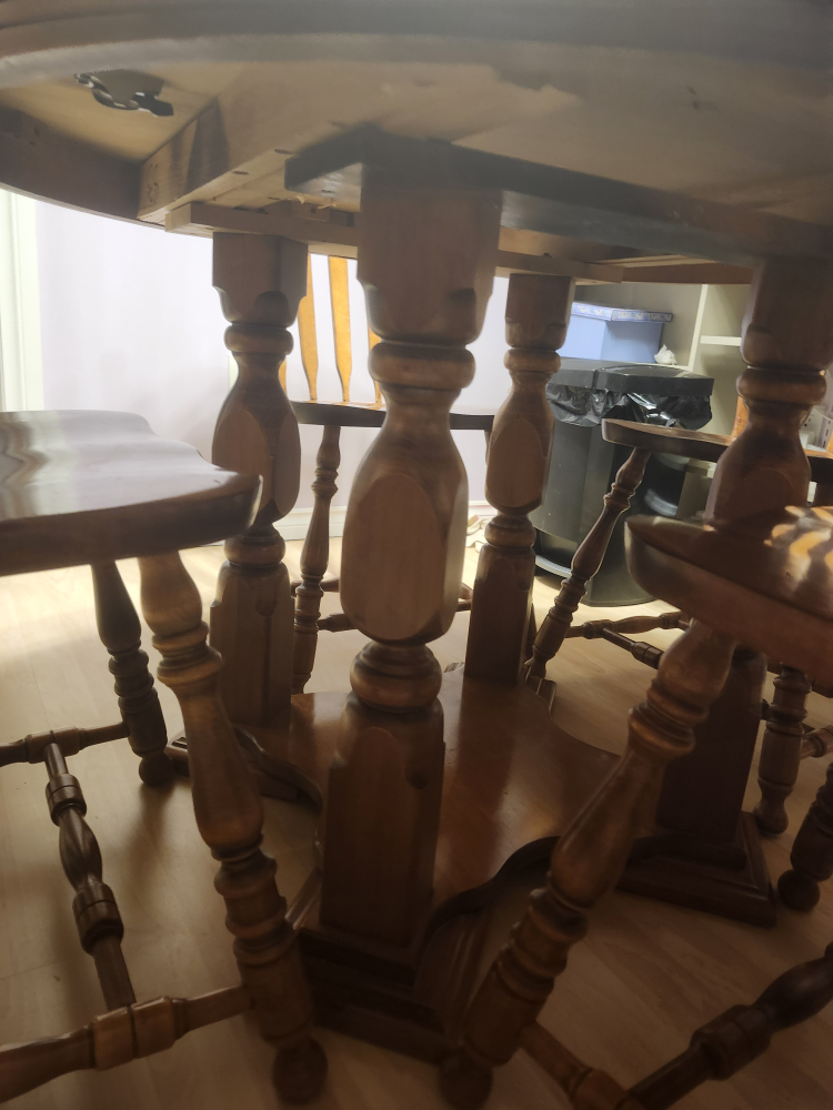 Wooden Dining Table with 4 Chairs - photo 4