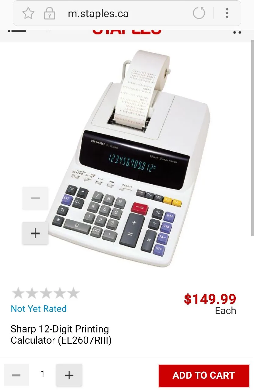 Sharp - 12 Digit Printing Calculator and Printing Rolls image indicator(2)