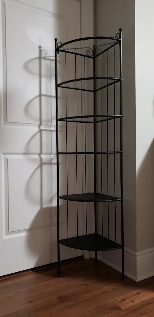 Pending - Corner Shelf - Black Metal & Glass thumbnail