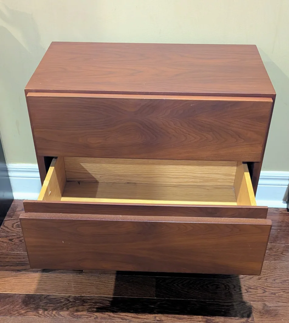 Wood Nightstand with Drawers image indicator(6)