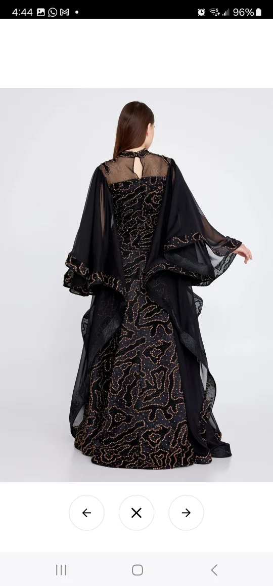 Black Embellished Evening Gown image indicator(4)