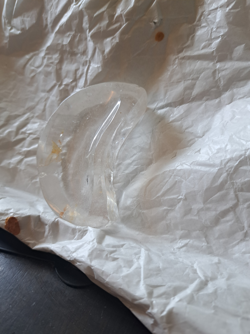 Clear Quartz Crystal Moon bowl