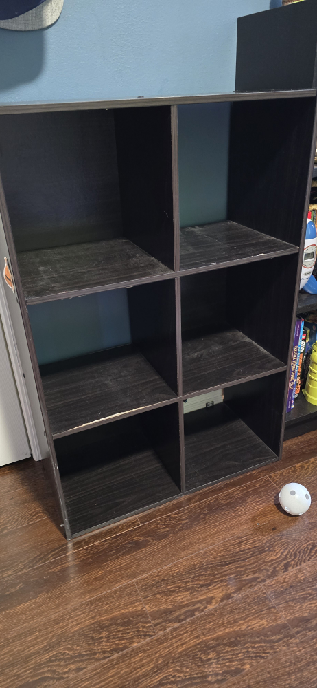Black 6-Cube Storage Shelf - photo 2