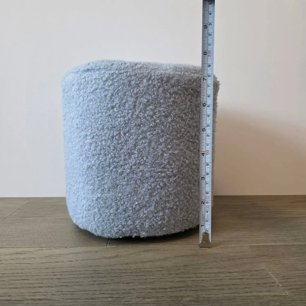 Ottoman Foot Rest Stool – Small Cylinder, Blue thumbnail