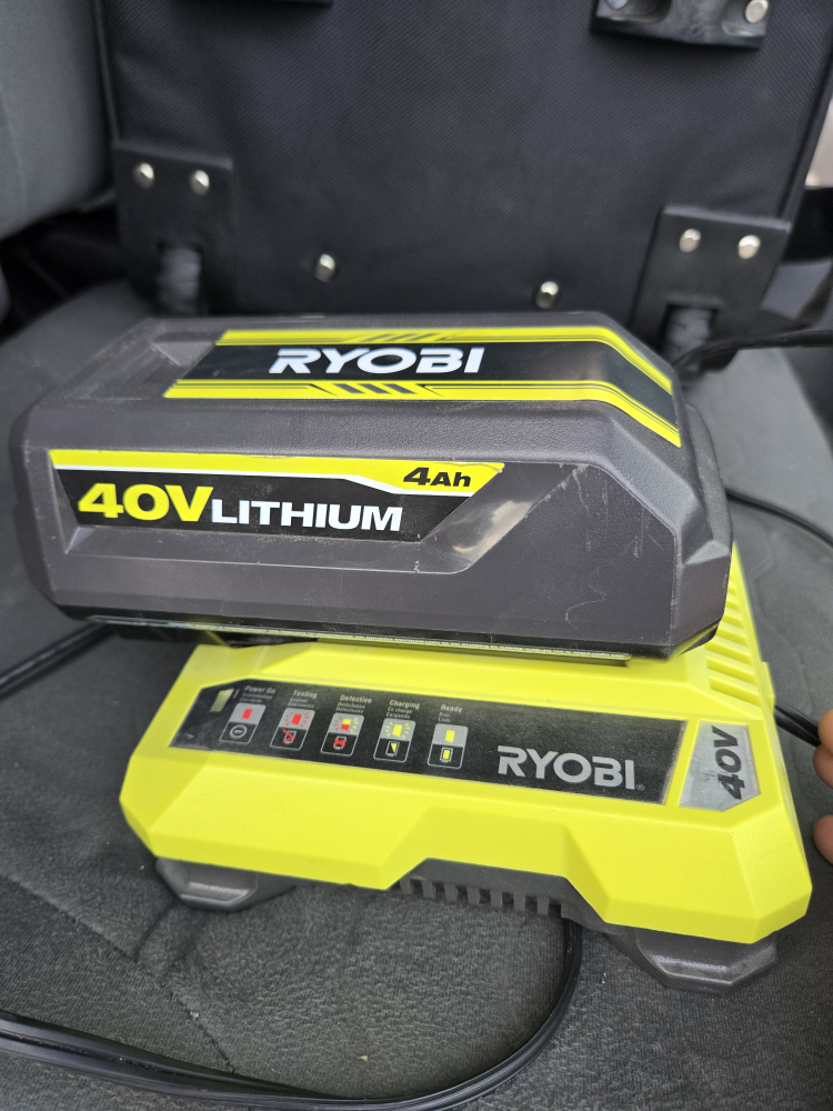 Ryobi 40V Lithium-Ion 4.0 Ah Battery and Charger