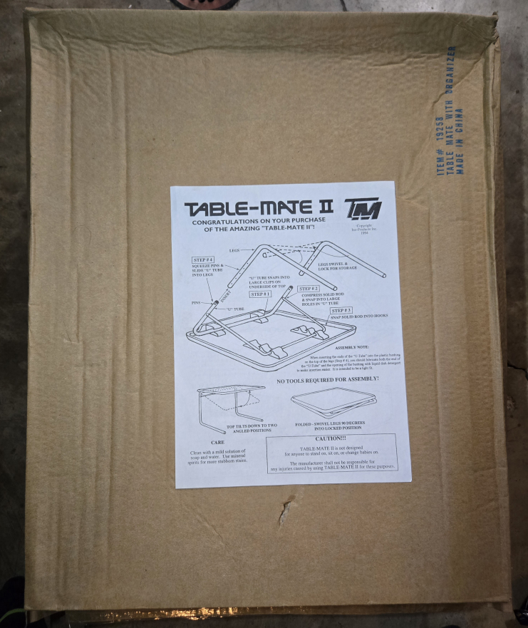 3× New Table‑Mate II Folding Tray Tables - photo 2