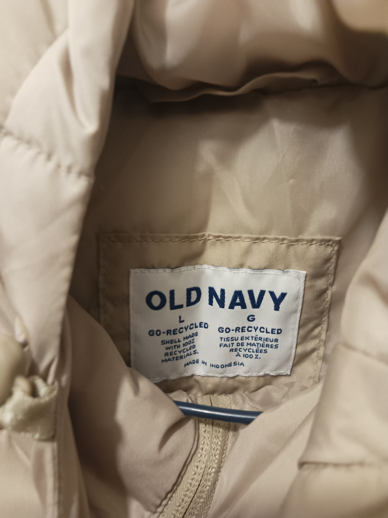 Old Navy Beige Puffer Jacket - Size L - photo 5