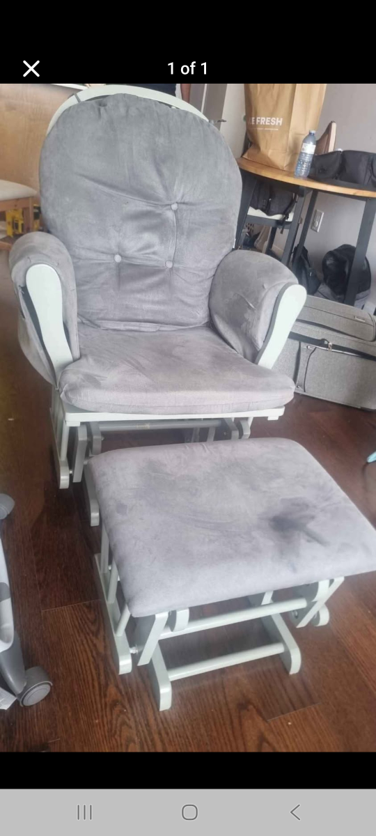 Glider Rocking Chair with Ottoman