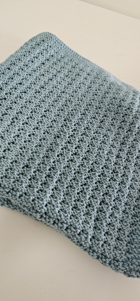 Blue Knitted Blanket - photo 3