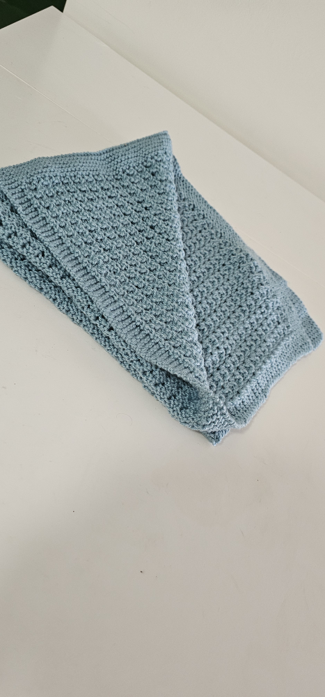 Blue Knitted Blanket - photo 4