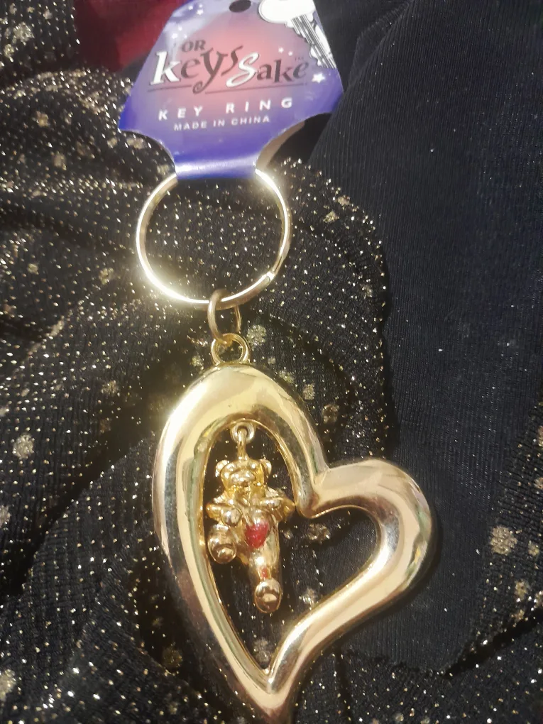 Keysake Heart & Teddy Bear Key Ring thumbnail