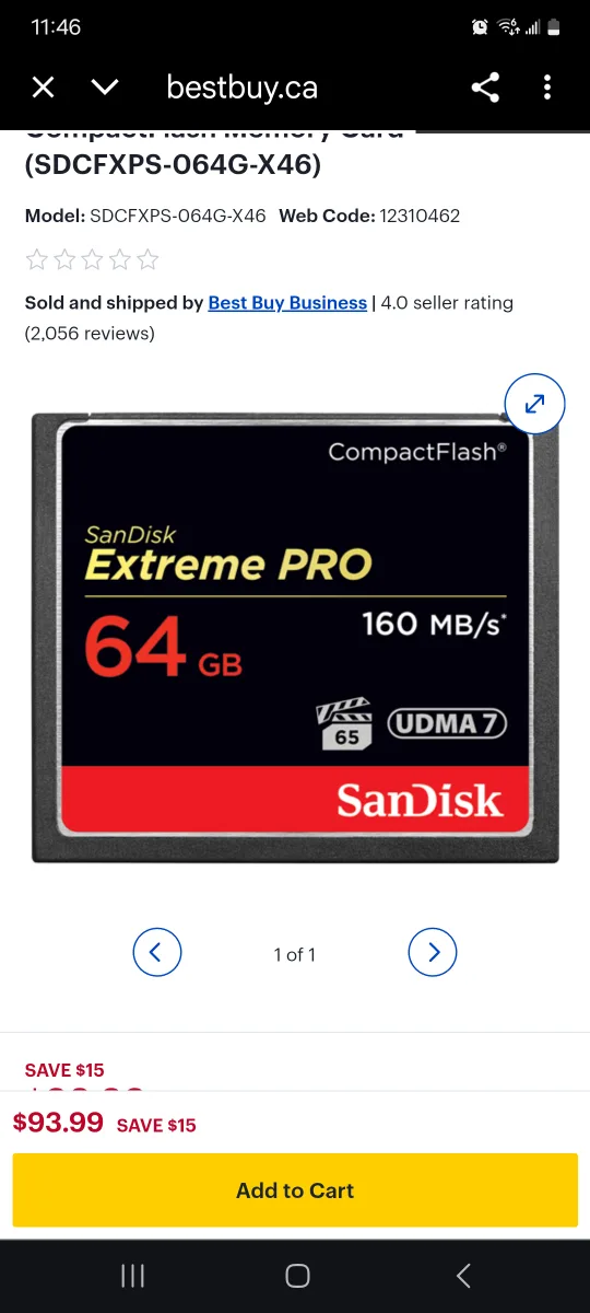 sandisk 64GB Extreme pro thumbnail