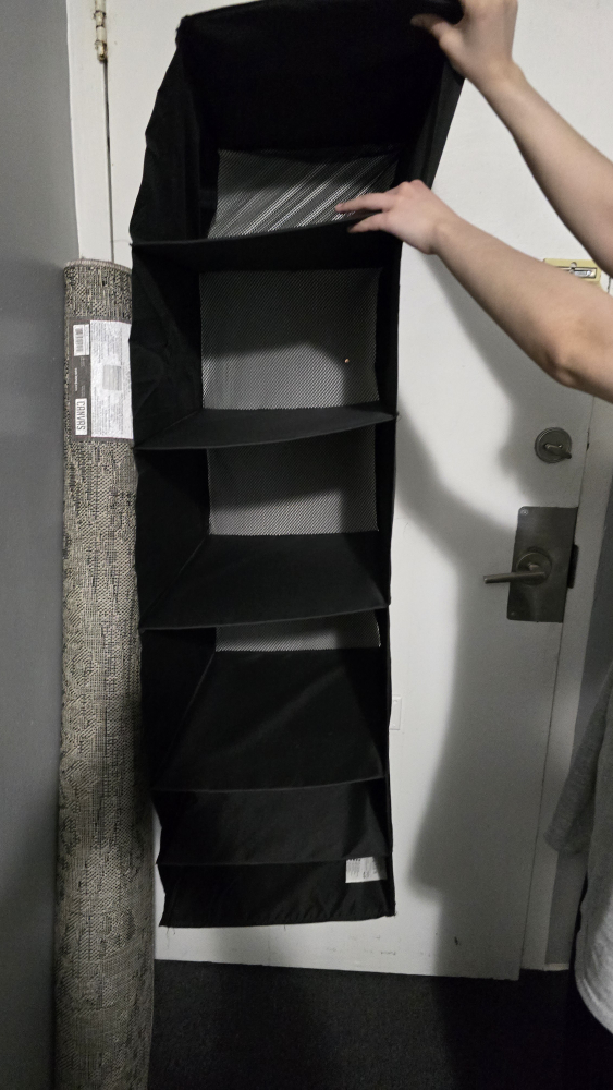 Black Hanging Closet Organizer - Like New! - photo 2