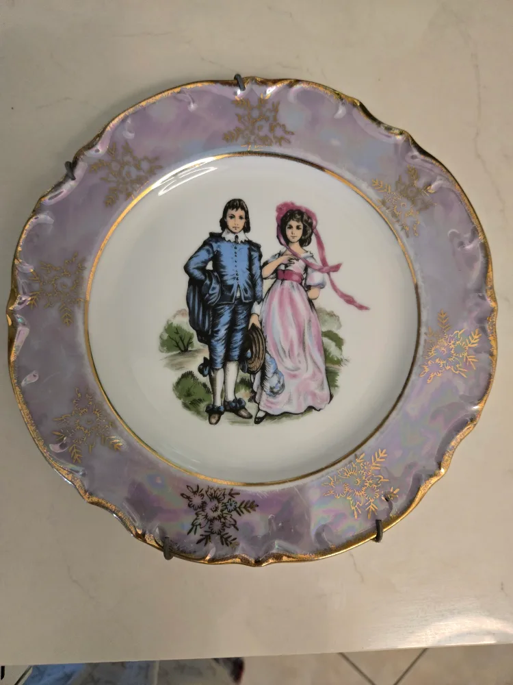 Vintage Decorative Plate - Boy and Girl thumbnail
