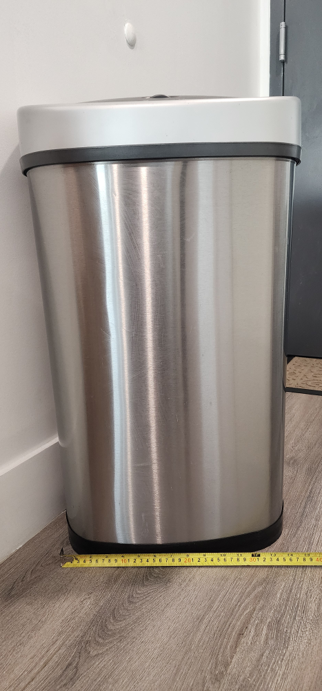Nine Stars 13 Gallon Metal Touchless Trash Can, Automatic Motion - photo 3