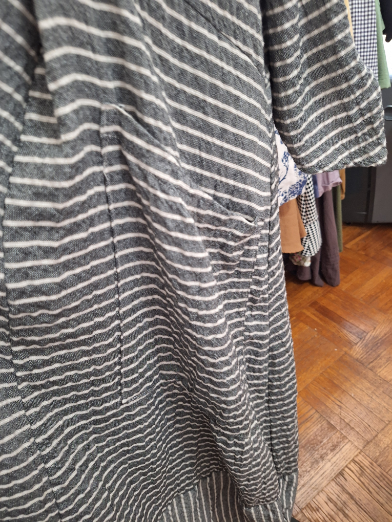 Striped Maxi Dress - Grey and White - photo 2