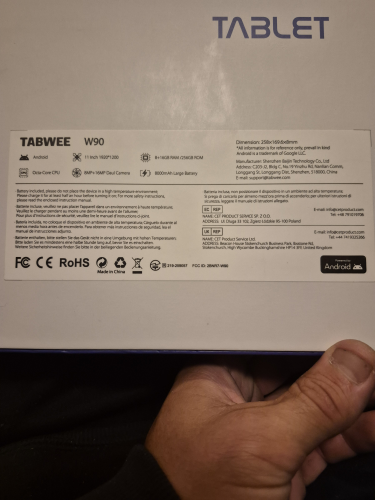 Tabwee W90 Tablet - 11 inch, 256GB - photo 2