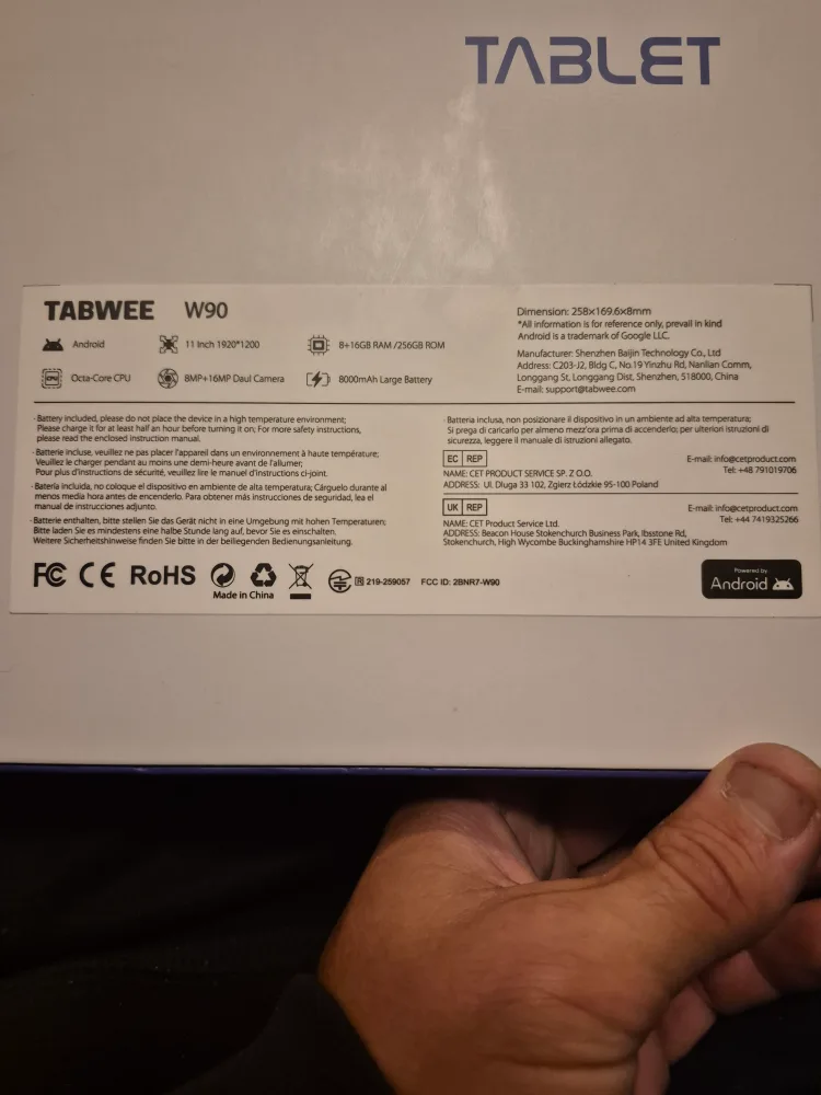 Tabwee W90 Tablet - 11 inch, 256GB image indicator(2)