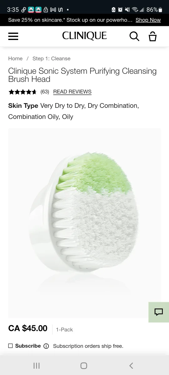 Clinique Sonic System Purifying Cleansing Brush image indicator(5)