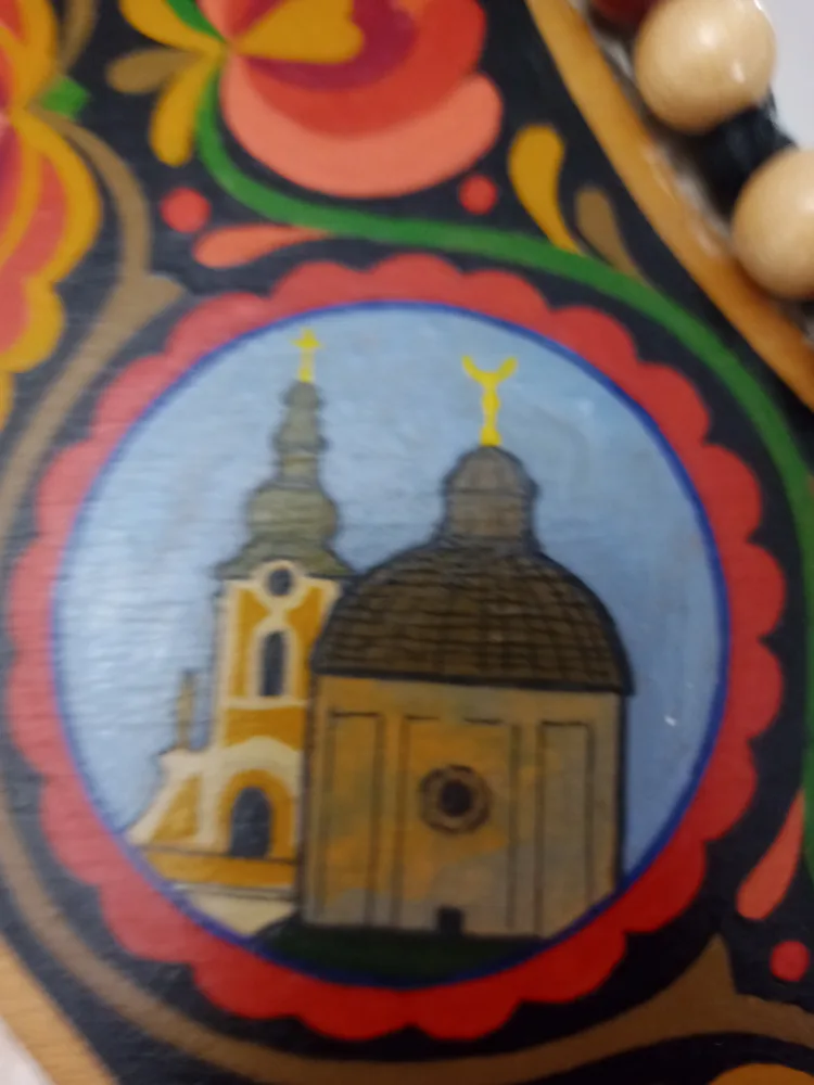 Vintage Hungarian 1978 Hand Painted Mirror image indicator(7)