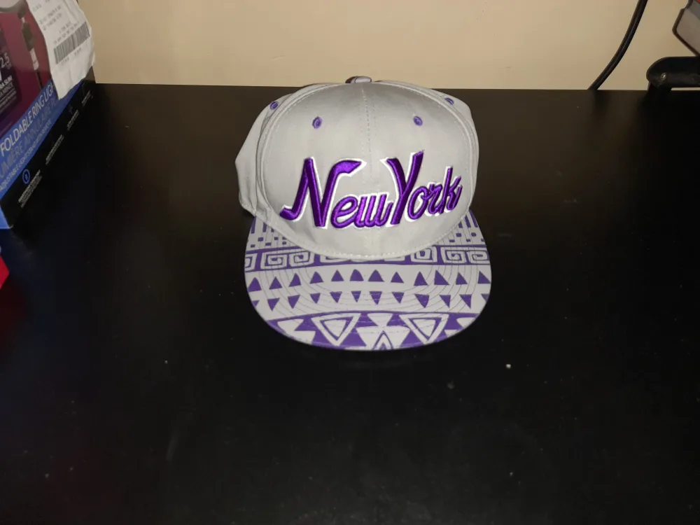 New York Hat - Grey & Purple thumbnail
