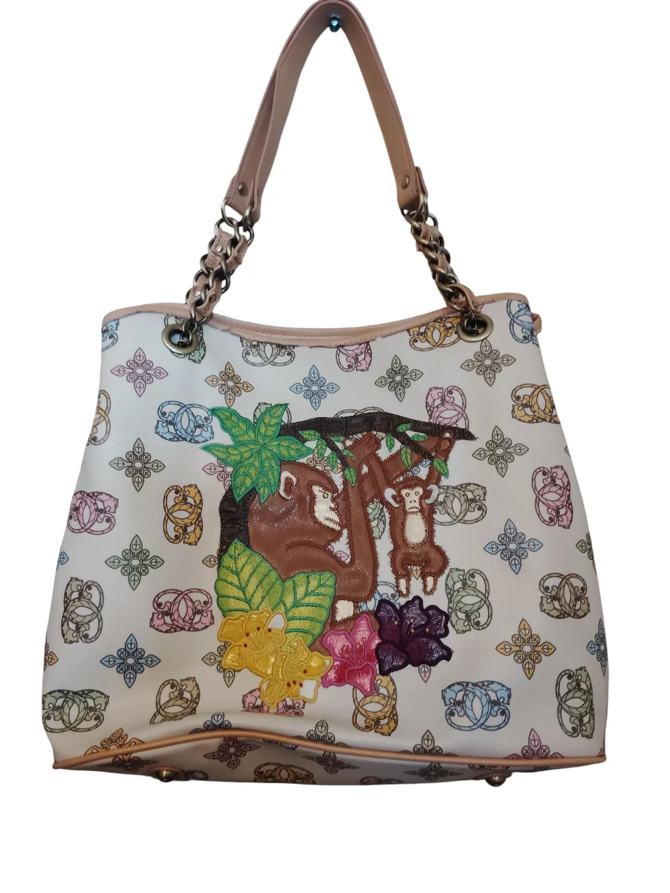 Braccialini Monkey & Floral Tote Bag thumbnail