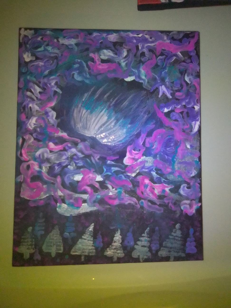 Abstract Painting - Purple & Blue - photo 2