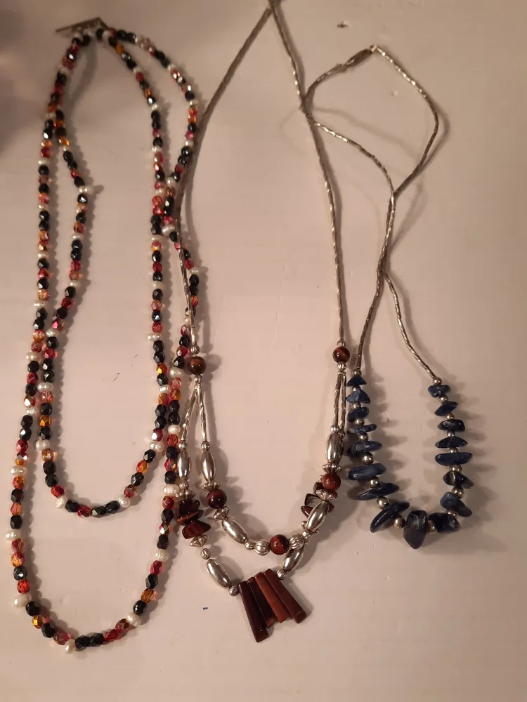 liquid silver sterling silverMulti-Strand Beaded Necklace image indicator(4)