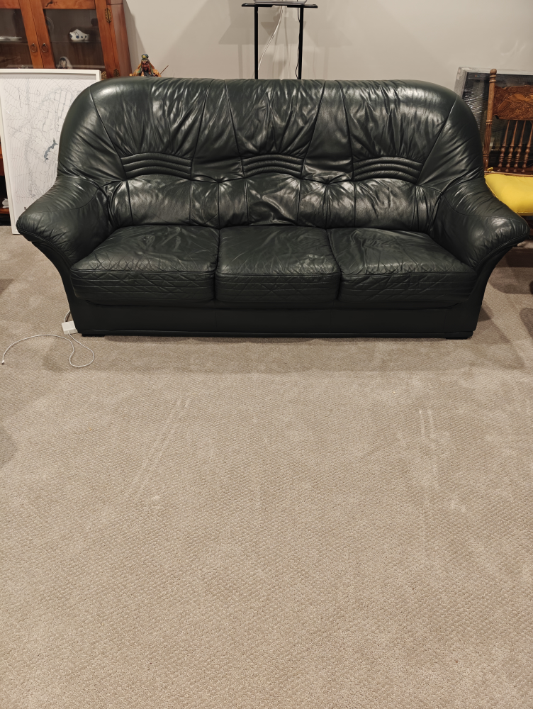 Green Leather Sofa