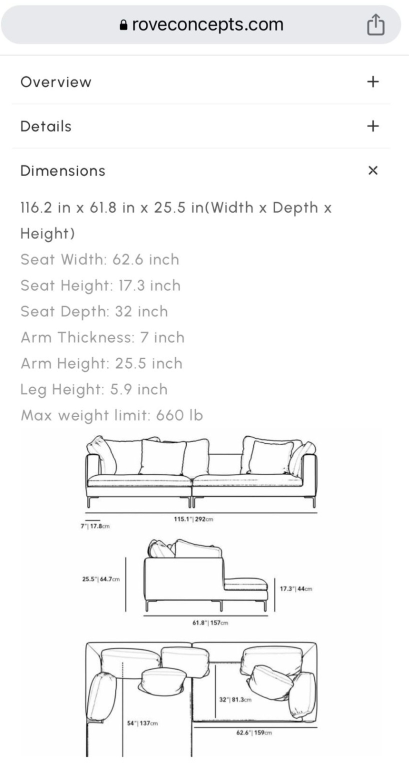 Rove Concepts Hugo Sectional Sofa- Velvet Glacier Grey - photo 3