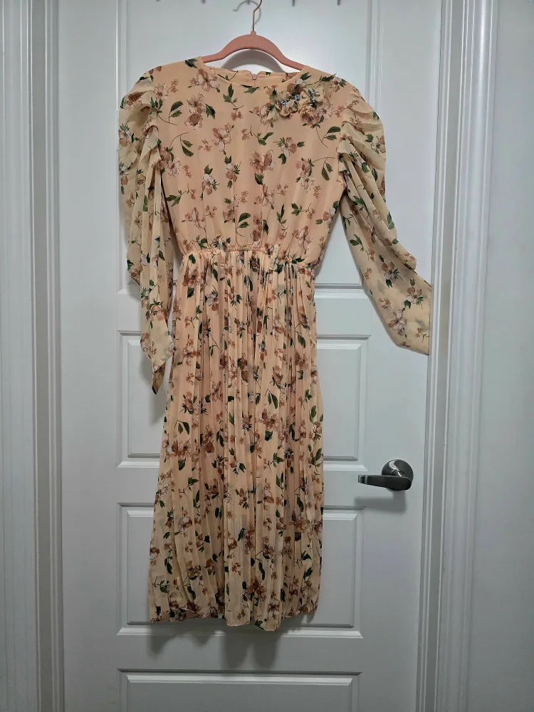Floral Print Pleated Dress thumbnail