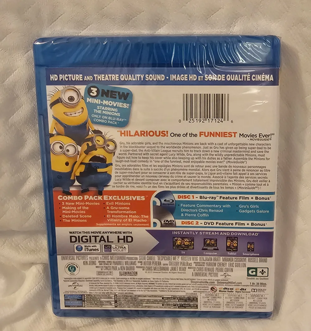 Despicable Me 2 (With Cardsleeve) Blu Ray/DVD image indicator(8)