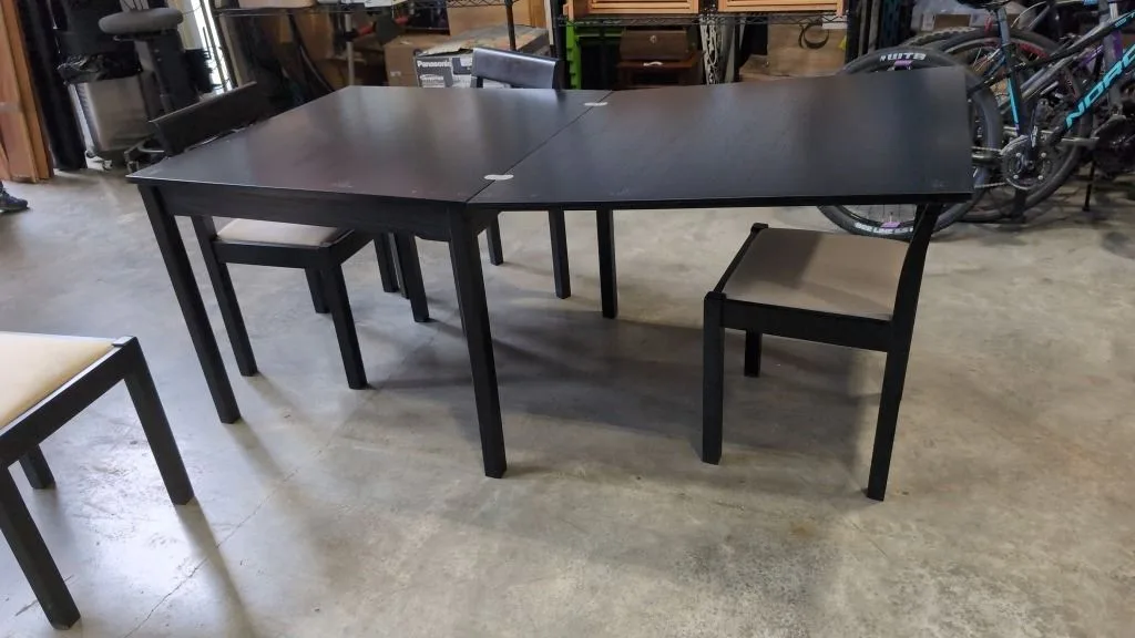 Black Dining Table with 4 Chairs image indicator(2)