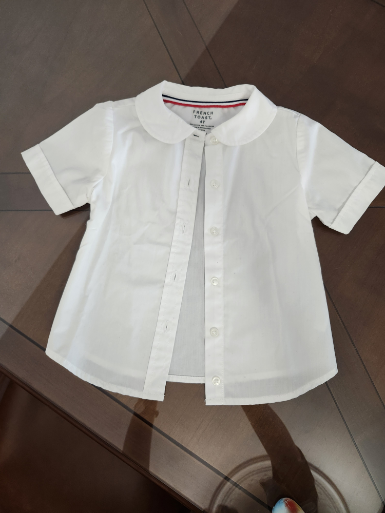 White french collar shirt 4T