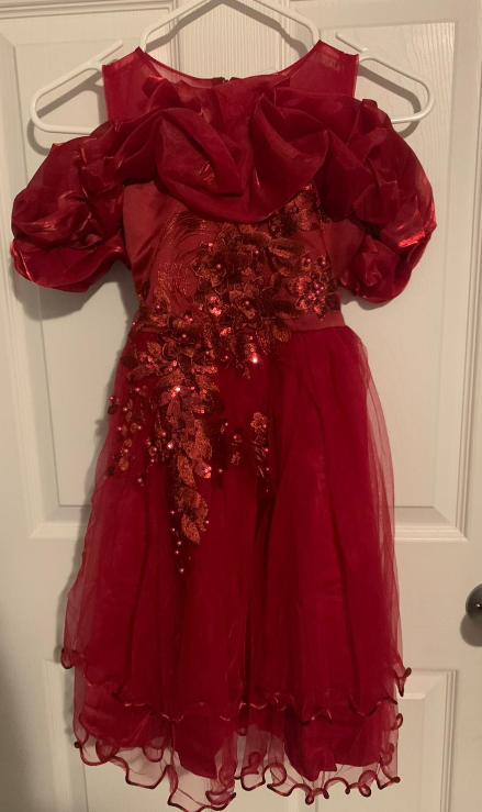 Girls' Red Party Dress - photo 2