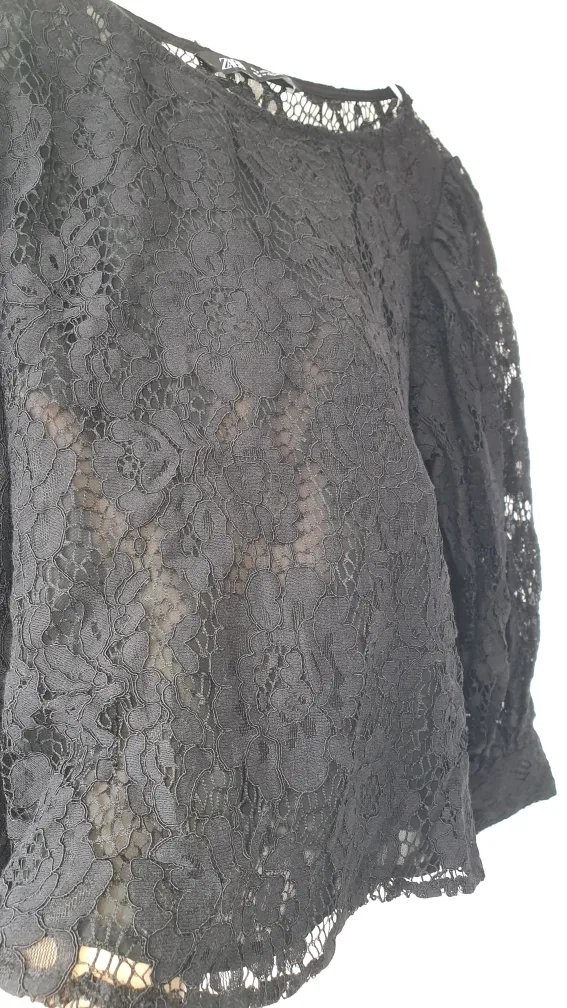 Black Lace Blouse ZARA image indicator(3)