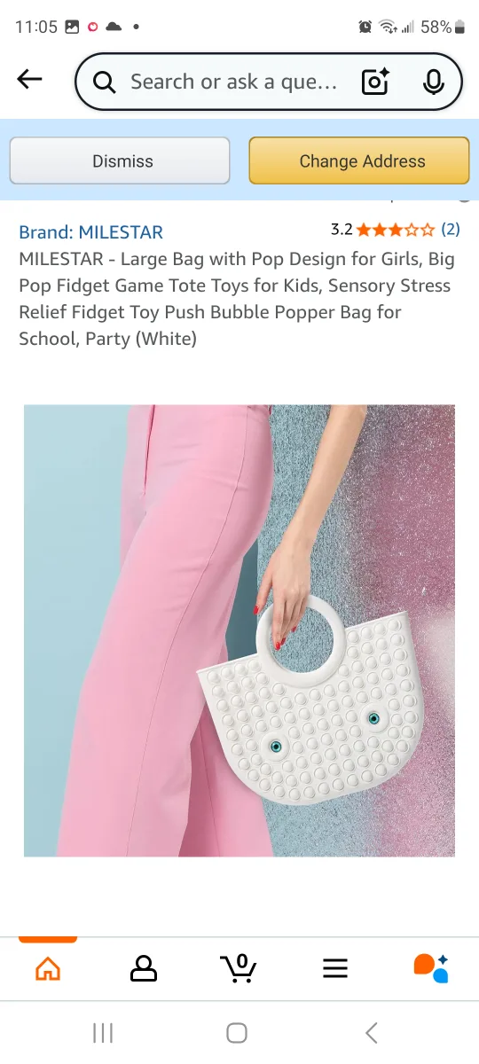 MILESTAR Pop Design Fidget Toy Push Bubble Popper Bag - NEW thumbnail
