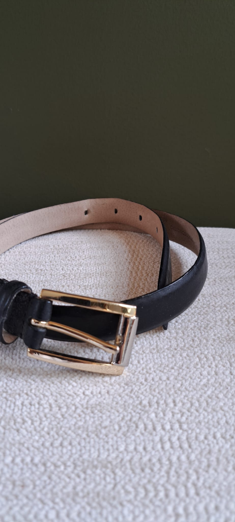 Talbots Black Leather Belt - Small/Petite