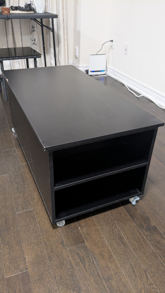 Black Coffee Table with Storage - photo 2