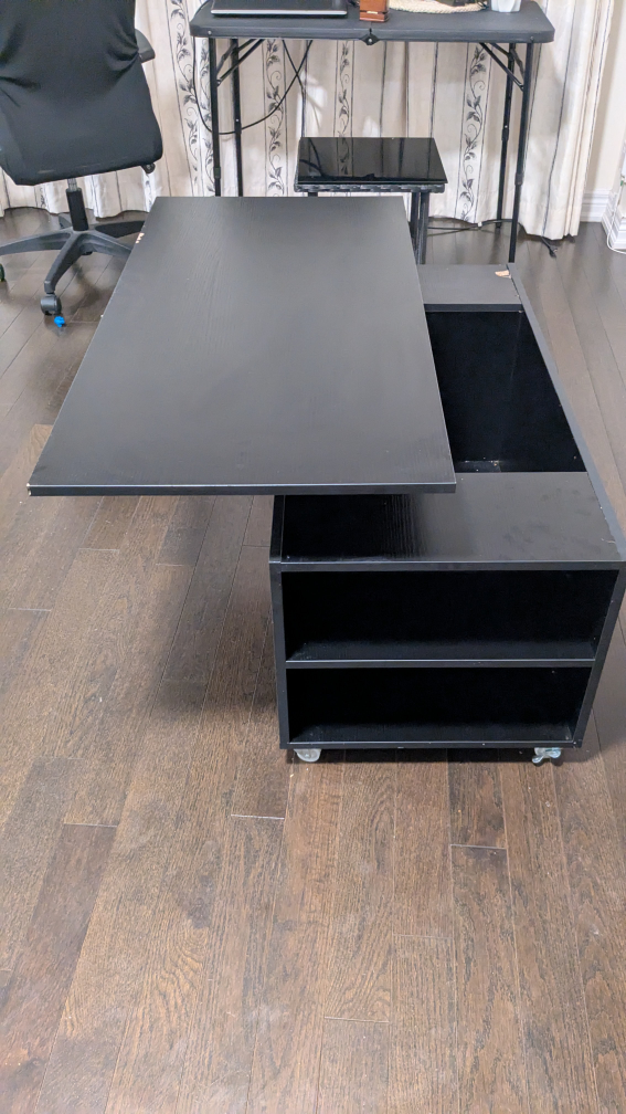 Black Coffee Table with Storage - photo 3