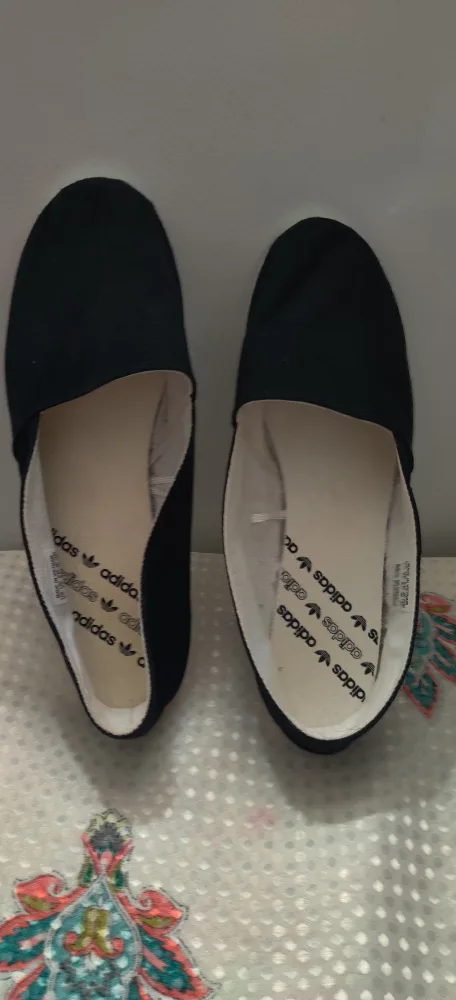Adidas Black Slip-On Shoes - Size 7 thumbnail