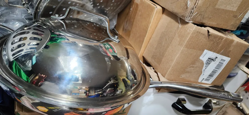 X- LARGE Thick heavy Stainless Steel Steamer 13" Pot.price firm image indicator(6)