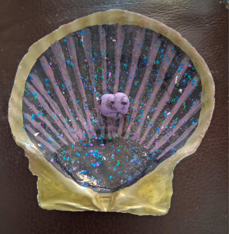 Hand Painted Seashell Trinket Dish - photo 2