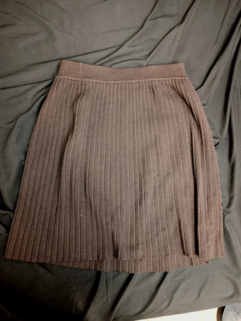 Dark Brown Wool Skirt image indicator(2)