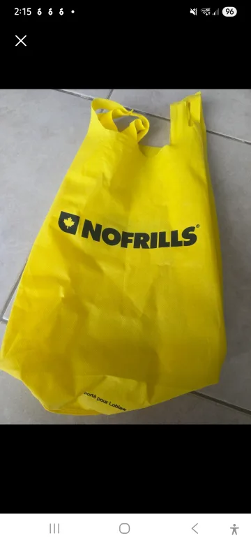 No Frills Yellow Reusable Shopping Bag thumbnail