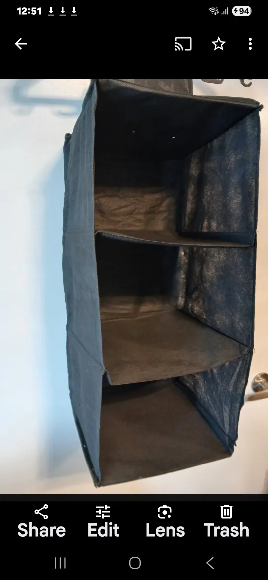 2 Hanging Organizers. 1-10 slots and 1-3 cubes. Both $15. firm. image indicator(3)