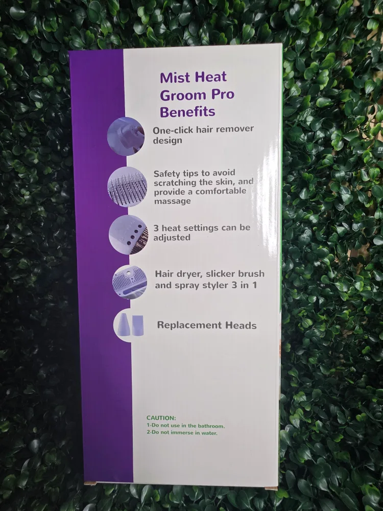 Mist Heat Groom Pro Pet Brush image indicator(2)